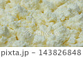 Natural granular cottage cheese macro for food background 143826848