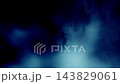 Blue atmospheric smoke swirling and floating over an isolated dark background for visual overlay effect 143829061