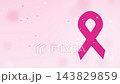 Breast Cancer Awareness Pink Ribbon Floating Soft Bokeh Loop Background 143829859