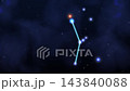 一段星座動畫，以深靛藍色的星空為背景，一道光線勾勒出獵戶座的輪廓，並留有插入文字的空白區域，可無縫循環播放。 143840088