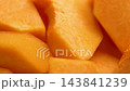 Pumpkin slice orange pulp close up 143841239