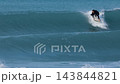 Surfer men during surfing on blue wave. High quality 4k footage 143844821