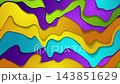 Colorful layered liquid waves motion background with vibrant gradients 143851629