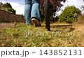 Biker wheels bike on grass 143852131