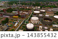 Aerial view of large industrial oil refinery with storage facilities in an industrial zone, Germany 143855432