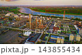 Aerial view of large industrial oil refinery with storage facilities in an industrial zone, Germany 143855434