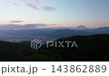 Terraced rice fields in Hirabayashi, Fujikawa Town, Yamanashi Prefecture, with a view of Mt. Fuji: Autumn rural landscape 143862889