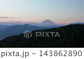 Terraced rice fields in Hirabayashi, Fujikawa Town, Yamanashi Prefecture, with a view of Mt. Fuji: Autumn rural landscape 143862890