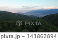 Terraced rice fields in Hirabayashi, Fujikawa Town, Yamanashi Prefecture, with a view of Mt. Fuji: Autumn rural landscape 143862894
