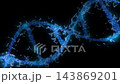 The DNA chain rotates in a helix.This video make a perfect concept for human DNA, microbiology, RNA protein, pharmaceutical health, genetics, stem cell research, healthcare, or the human genome. 143869201