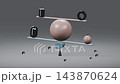 Balance scale concept equal business comparison bg able to loop endless 143870624