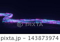 Bloom neon curve lines tech bg able to loop endless 143873974