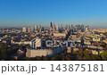 Aerial Drone View of Warsaw City Skyline and Urban Landscape at Sunrise 143875181