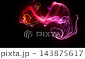 3d render glowing ink Vivid hues and movement produce dynamic energetic visual displays in clubs. Energized neon ink particles burst into colorful displays and lively motion for captivating visual 143875617