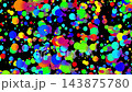3d render VJ Loop particles Bright orbs create enchanting visuals. Colorful orbs generate mesmerizing swirling patterns and effects. Cinematic motion from luminous circles displays vivid colors 143875780