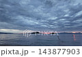 Magnificent sunset on a cloudy day over the Aegean Sea in autumn 143877903