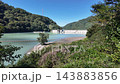 美和湖の水面とダムを望む豊かな自然風景 - 伊那市, 長野県, 日本 143883856