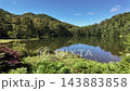 キャンプ場のある湖畔と深い森が広がる千代田湖の風景 - 長野県, 日本 143883858