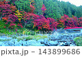 Beautiful autumn leaves in Korankei and Taizuki Bridge 143899686