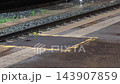 Heavy rain falling on the platform 143907859