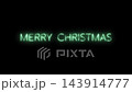 Merry Christmas Text Green color neon light sign flicker motion graphic animation on black background 143914777