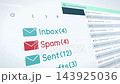 Visual Representation of Growing Spam Folder with Numerous Unwanted Emails in a Digital Mailbox 143925036