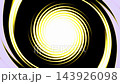 Abstract yellow and gold spiral vortex expanding from black into bright white flash, hypnotic swirl transition for video editing, intros, music videos and motion graphics 143926098
