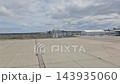 Trelew, Argentina - October 11, 2026: View from a passenger airplane after landing, showing the airport apron, paved surfaces and aviation facilities in Patagonia. 143935060