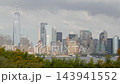 New York City Manhattan Downtown skyline, Liberty Island USA. Financial District, World Trade Center 143941552
