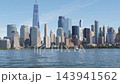 New York City Manhattan Downtown Financial District, World Trade Center tower from New Jersey USA. 143941562