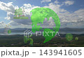 Eco friendly icons for sustainable development goals. Concept for environmental technology, renewable energy, recycling and green future. High quality 4k footage 143941605