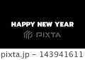 Happy New Year Text Reveal And Blur Effect Animation on Black Background 143941611