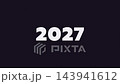 2027 Text Animation Echo Typography and Rotation effect on Black background 143941612