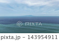 静岡県東伊豆町・片瀬温泉沖の海と島の空撮映像 143954911