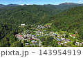 群馬県中之条・山間集落の空撮映像 143954919