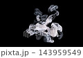 3D render. White smoke swirls against a black background. 143959549