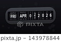 Mechanical Flip Clock Calendar Countdown Animation Flipping From Year 2026 To New Year 2027 143978844