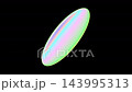 回転する虹色のレンズ　黒背景　ループ動画 143995313