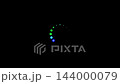 Circle glow loader on black bg able to loop endless 144000079