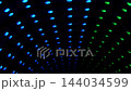 Out-of-focus blue led dots creating a shimmering bokeh effect. 144034599